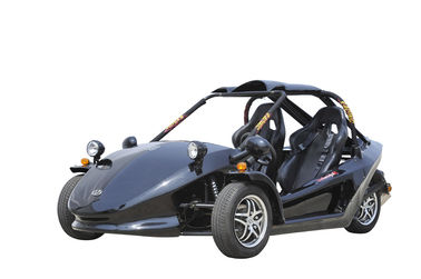 Black Chain Drive Tricycle Motorcycle , Two Seats ATV Automatic With Reverse
